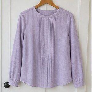 Lilac Pleated Blouse